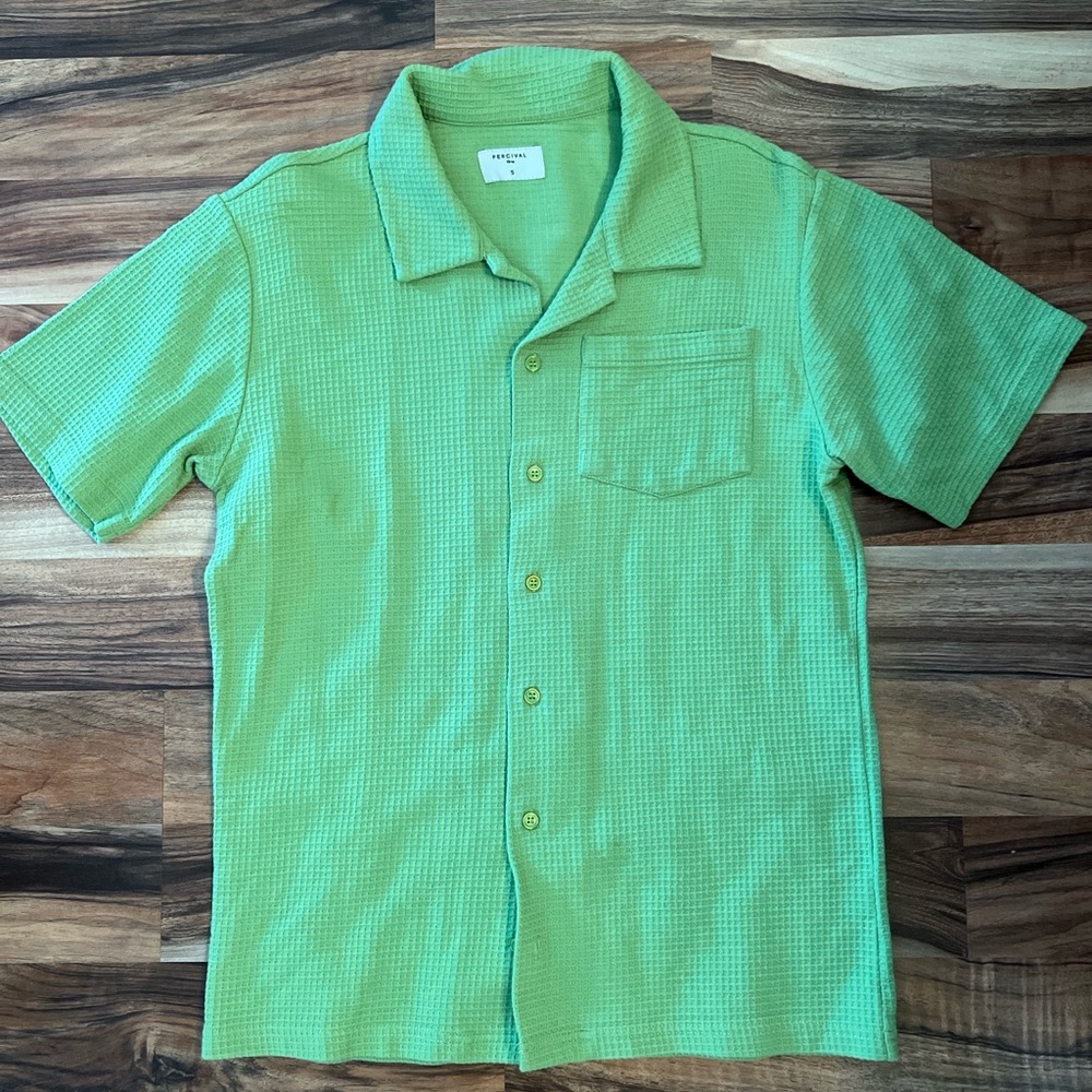 Percival Waffle Camp Collar Shirt